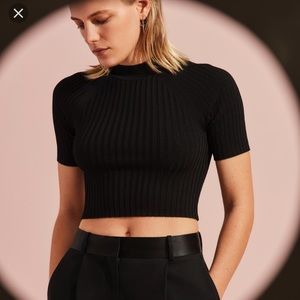 XS Everlane E2 Ribbed Crop Top